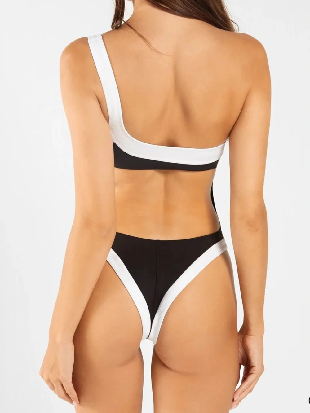 Gigi C Paris One-Piece Monokini in Black & White | LARGE NWT - Picture 3 of 10